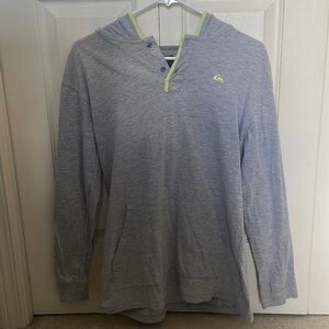 Quicksilver Lightweight Hoodie Light Gray Boys XL